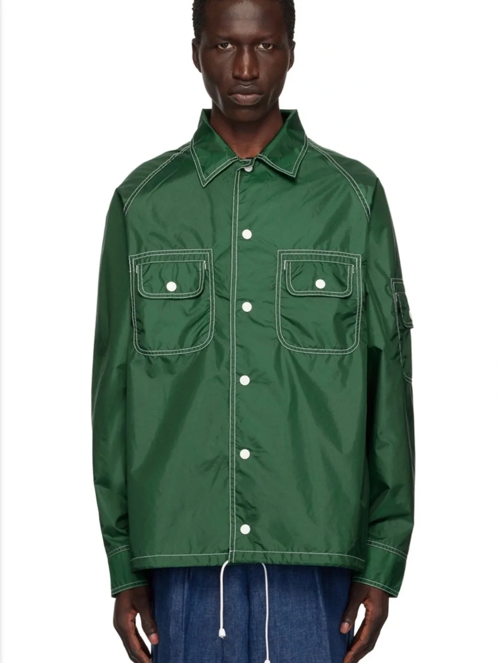 Vintage BEAMS PLUS Green Sports SHT-JAC Jacket